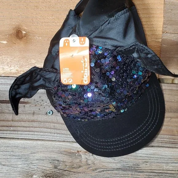 Claire's Sequin Baseball Cap with Bat Wings - NWT - Picture 6 of 7